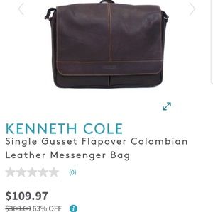 Kenneth Cole leather messenger bag